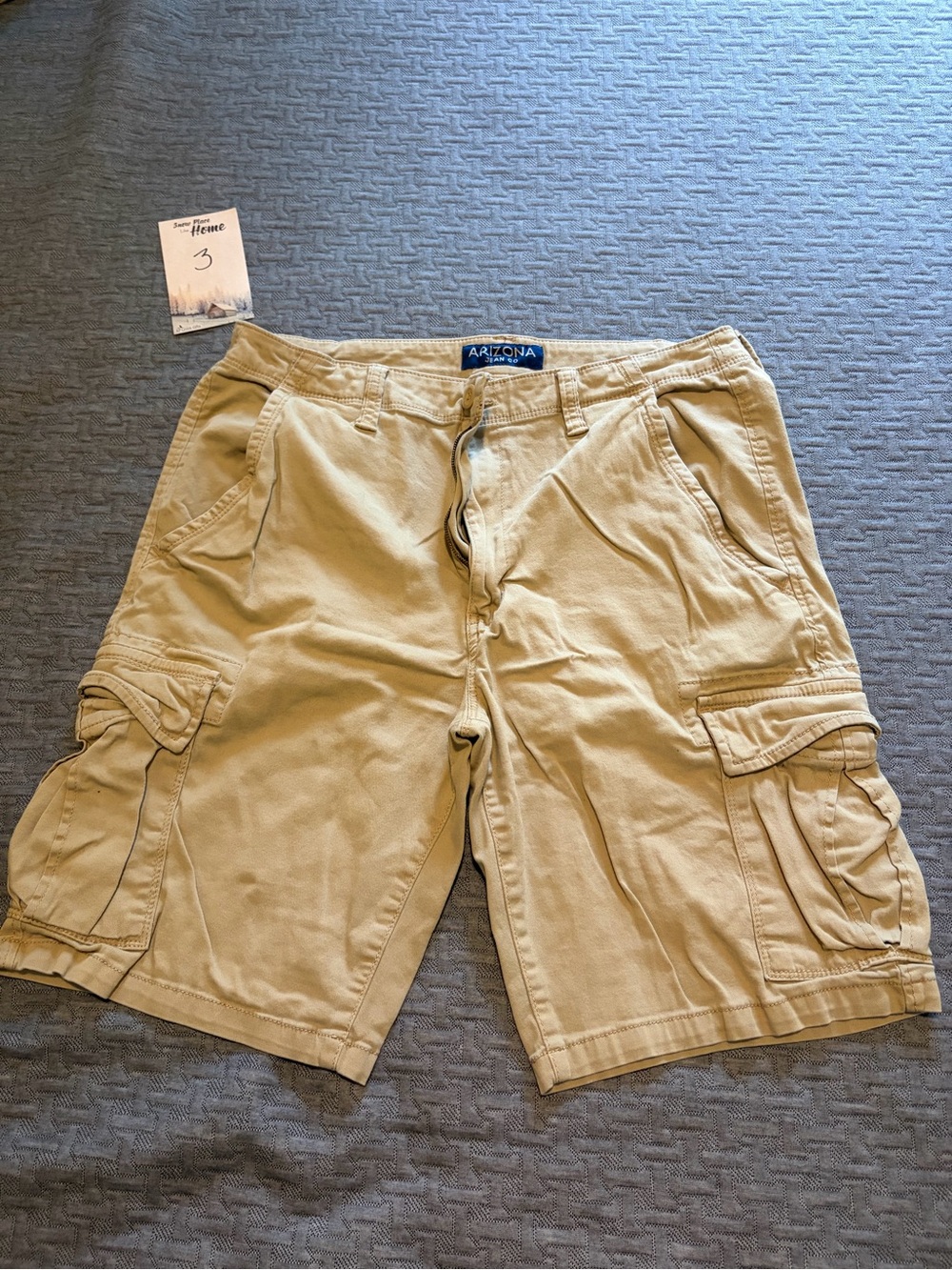 Arizona Jean Company Men's Tan Cargo Shorts with Multiple Pockets